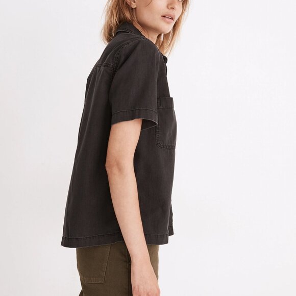 Madewell Black Button Down Shirt - Picture 5 of 7